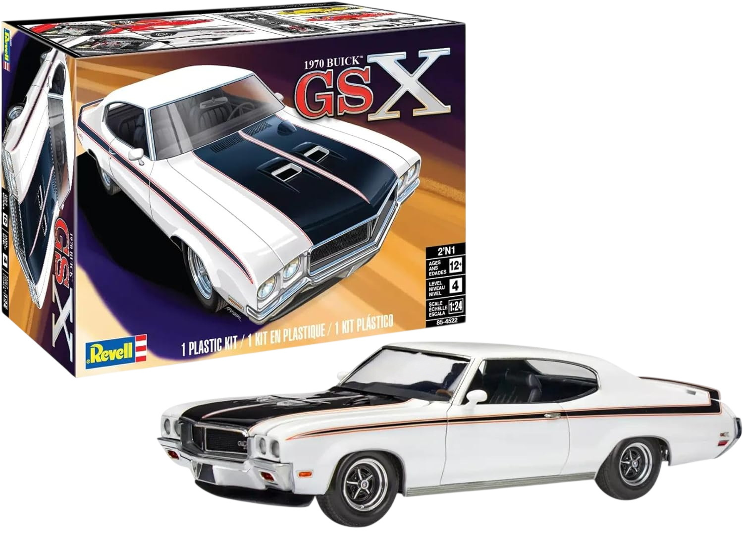 85-4522 1970 Buick GSX 2N1 Model Car Kit by Aurora